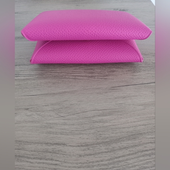 SOLD Dress Up Your Purse "CORSICA" LEATHER CARD HOLDER COMPACT WALLET Rose Viole - Picture 6 of 6